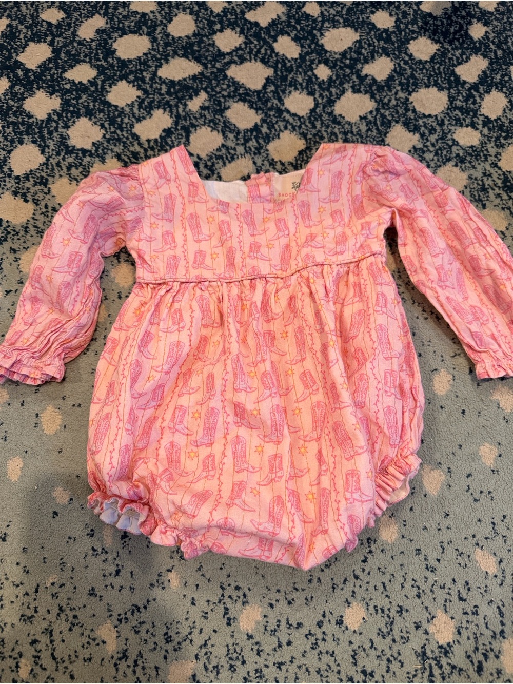 Pink Long-Sleeve Baby One-Piece Bodysuit